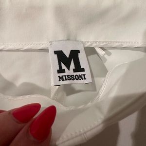 Missoni white cropped ankle pant